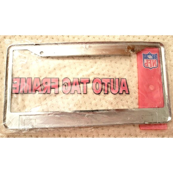 Vintage NOS NFL Dallas Cowboys Logo Metal License Plate Frame - Picture 3 of 3